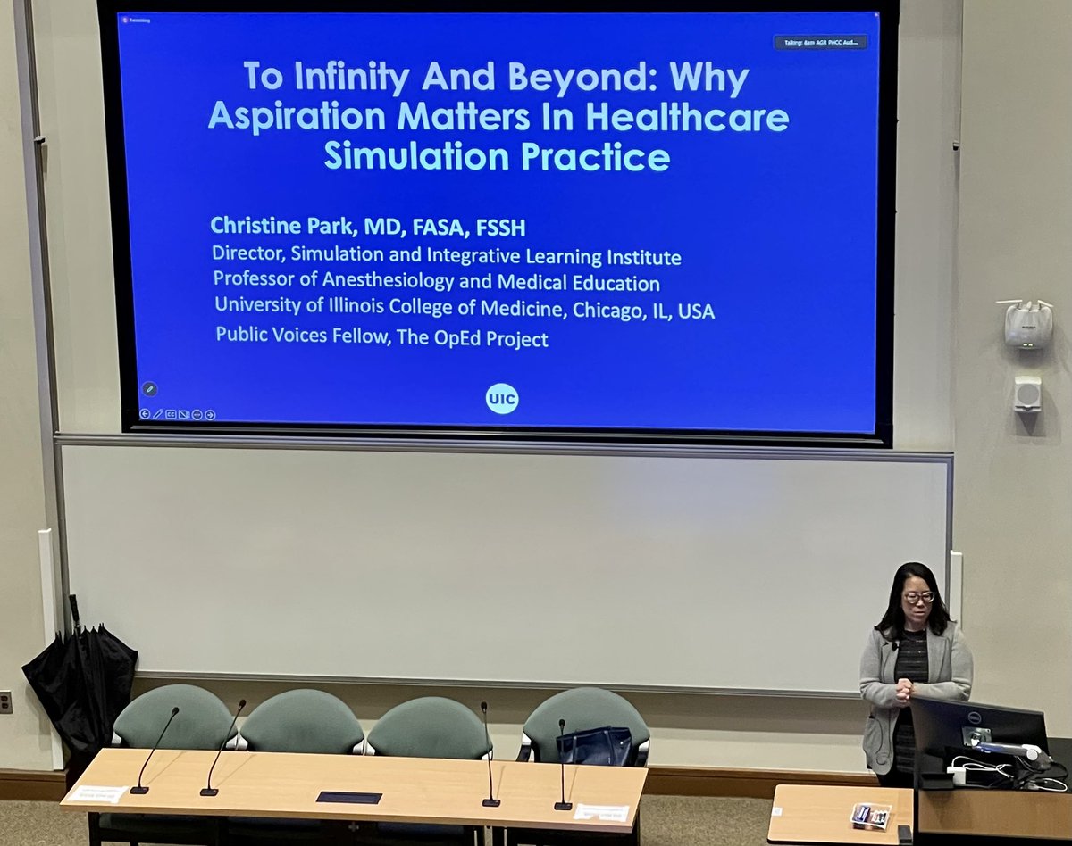 UVA Anesthesiology (@uvaanesthesia) on Twitter photo Grand rounds with @cpark_stories
#ToInfinityAndBeyond #Simulation #PatientSafety <a href="/UICanesthesia/">UIC Anesthesiology</a> <a href="/UIC_Simulation/">Simulation And Integrative Learning (SAIL) at UIC</a> <a href="/uicdme/">UIC Department of Medical Education</a> <a href="/UVaSOMFacDev/">UVA SOM Fac Dev</a> #BeyondSimulation Grand rounds with @cpark_stories
#ToInfinityAndBeyond #Simulation #PatientSafety <a href="/UICanesthesia/">UIC Anesthesiology</a> <a href="/UIC_Simulation/">Simulation And Integrative Learning (SAIL) at UIC</a> <a href="/uicdme/">UIC Department of Medical Education</a> <a href="/UVaSOMFacDev/">UVA SOM Fac Dev</a> #BeyondSimulation