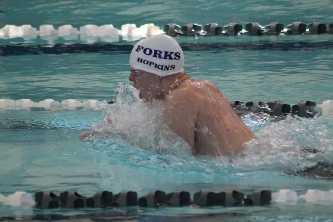 ForksAthletics's tweet photo. Athlete of the Week 
Senior captain, Aiden Hopkins, has been a great leader for our swim team this season. He was recently named STAC All-Conference and this past weekend, Aiden won the Section IV Class C Championship in the 100 Breast and the 200 Free Relay. Congrats Aiden! https://t.co/Rbk83qxACb