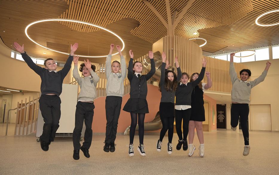 Deanestor (@deanestor1) on Twitter photo This superb picture shows children from Newmains & St Brigid’s Primary Schools celebrating the opening of their new £20m learning campus in North Lanarkshire.
This was fitted out by Deanestor.
Image - <a href="/nlcpeople/">NorthLanCouncil</a>
<a href="/bamukandireland/">BAM UK & Ireland</a> <a href="/bdp_com/">BDP</a> #Construction #education #schools This superb picture shows children from Newmains & St Brigid’s Primary Schools celebrating the opening of their new £20m learning campus in North Lanarkshire.
This was fitted out by Deanestor.
Image - <a href="/nlcpeople/">NorthLanCouncil</a>
<a href="/bamukandireland/">BAM UK & Ireland</a> <a href="/bdp_com/">BDP</a> #Construction #education #schools