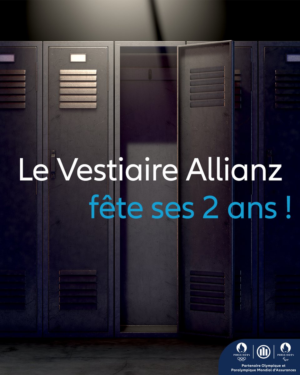 🥳 <a href="/LeVestiaireAZ/">Le Vestiaire Allianz 🏆</a> célèbre ses 2 ans 🎉 

Deux belles années teintées de partage, d’exploits sportifs et d’émotions. Allianz France a hâte de vivre les Jeux de <a href="/Paris2024/">Paris 2024</a> à vos côtés 💙