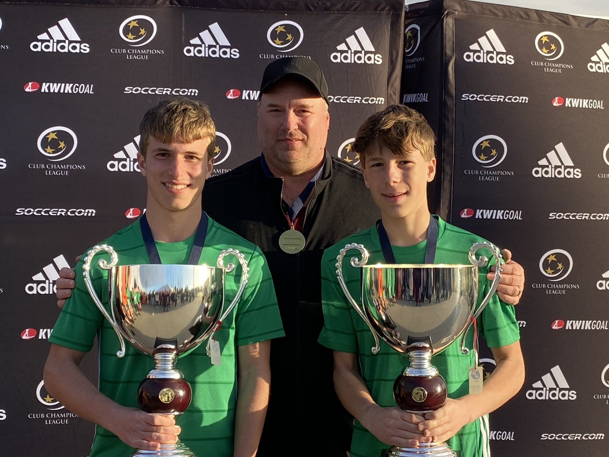 GVBS_Jags's tweet photo. The lads are hard at work this off-season and have the silverware to prove it. #Congrats to George(Sr.) & Matt(So.) Kuney who both won championships in their respective age groups at the @adidas #NationalCup. #ATIPS https://t.co/PB03okqlC5