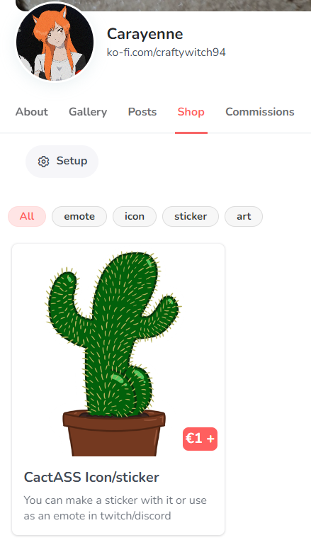 Okuni12's tweet photo. CactASS available to buy! #icon #sticker #emote #twitch #discord @Twitch @discord https://t.co/kdFLtvAeRm