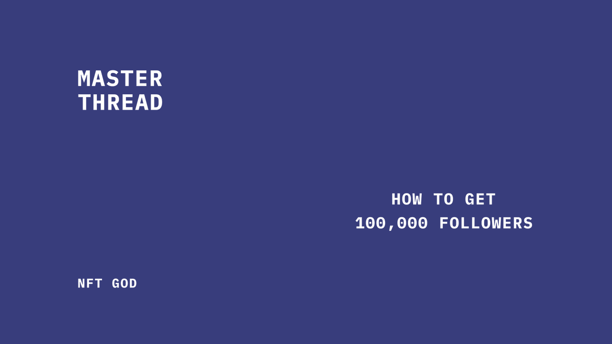 I went from 0 to 100,000 followers in 13 months

I promise you can do the same

This is my master thread of rules for building a life changing audience faster than 99% of people: 

(this thread will save you time, money, stress, and grow your audience faster than you can imagine)