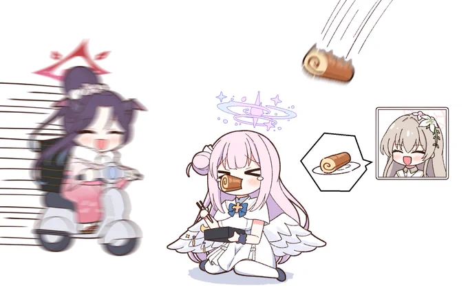 前門のおせち、後門のロールケーキ 