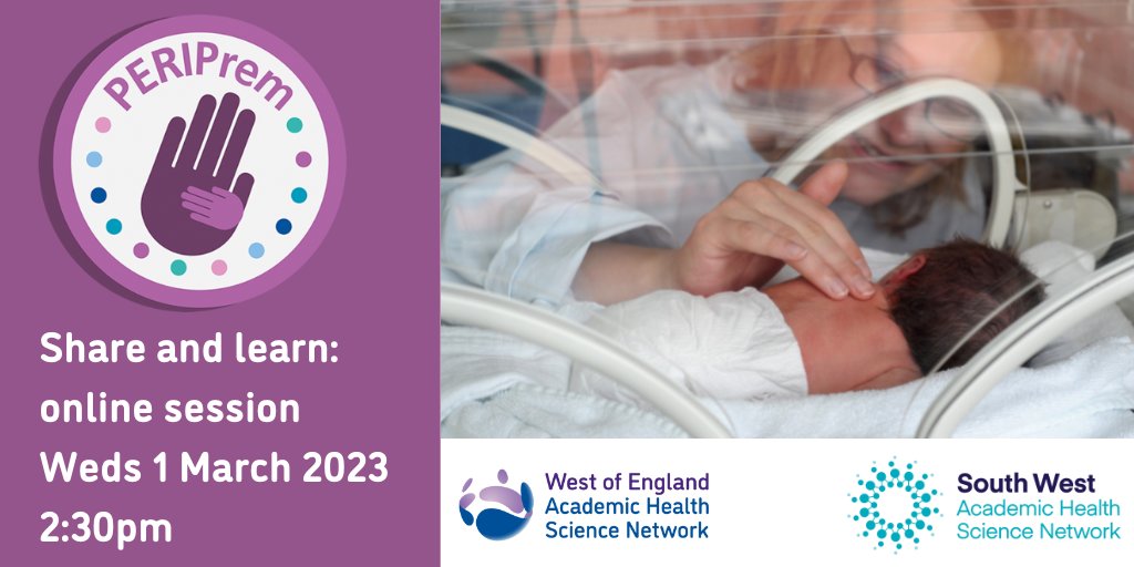 PERIPrem (@peri_prem) on Twitter photo Join the final #PERIPrem share and learn webinar of 2022/23 on 1 March @ 2:30pm - it's focused on optimally timed antenatal steroids.
Doctor <a href="/SarahBates18/">Sarah Bates</a> will chair the session for @swneonatal MatNeo teams.
➡️ events.weahsn.net/PERIPrem-Share…
@sw_ahsn @WEAHSN <a href="/glosLMNS/">Gloucestershire Local Maternity & Neonatal System</a> <a href="/MatNeoSIP/">MatNeoSIP</a> Join the final #PERIPrem share and learn webinar of 2022/23 on 1 March @ 2:30pm - it's focused on optimally timed antenatal steroids.
Doctor <a href="/SarahBates18/">Sarah Bates</a> will chair the session for @swneonatal MatNeo teams.
➡️ events.weahsn.net/PERIPrem-Share…
@sw_ahsn @WEAHSN <a href="/glosLMNS/">Gloucestershire Local Maternity & Neonatal System</a> <a href="/MatNeoSIP/">MatNeoSIP</a>