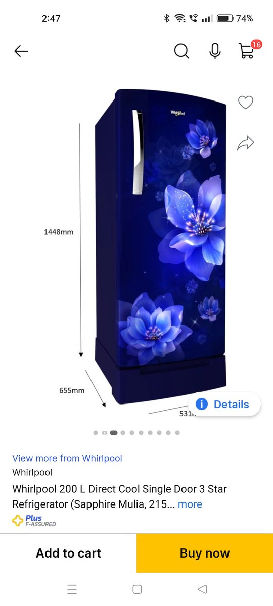 princepal063's tweet photo. I have purchased a refrigerator from Flipkart and I received different model refrigerator which is without base drawer but refrigerator I purchased is with base drawerand I have requested to return the product but no response from Flipkart side today is 12 day of return#flipkart https://t.co/EzBBdGkRJx