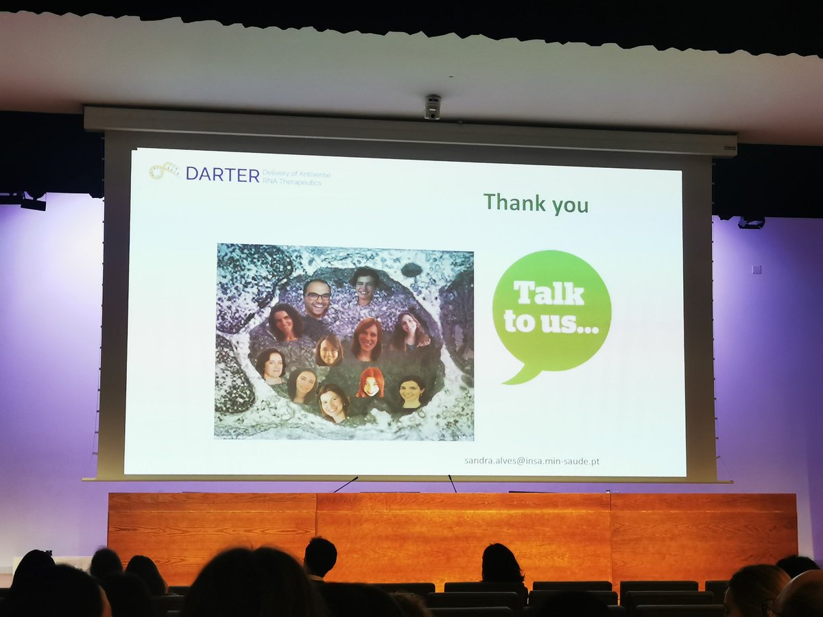 📢 And before we closed the morning, there was still time for us to hear our lab's PI, 👩🏻‍🔬Sandra Alves (@irj_pt) introduce our work to this incredible audience.

So, if you're fond of #antisensetherapies, #diseasemodels and of the #lisosome in general, come talk to us❕