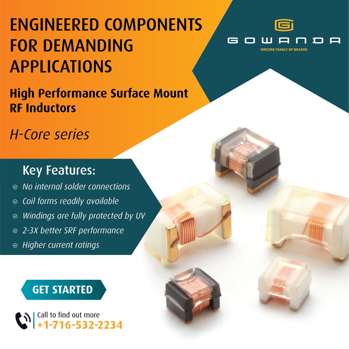 Gowandaelect's tweet image. GEC&apos;s High-Performance #ChipInductors offer nearly 2X or more improvement in SRF &amp;amp; Current Rating compared to traditional designs! These #ceramiccore &amp;amp; #ferritecore series have an inductance range of 0.0082µH to 1000µH &amp;amp; current rating of 96 to 2430 mA DC. lnkd.in/euy68ZYn