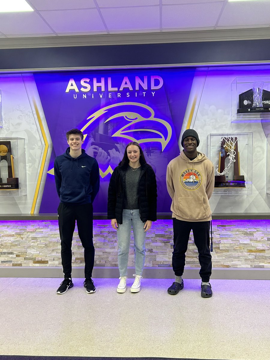 Looks like these three had a great college visit with you Ashland University yesterday!