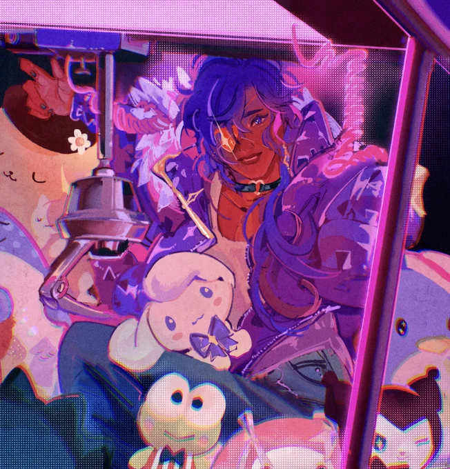 bro is stuck in a claw machine  