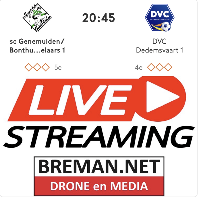 Vanavond Speciale live-uitzending : SC Genemuiden 1 Zaal tegen DVC Dedemsvaart breman.net/speciale-live-…  <a href="/scgenemuiden/">Sportclub Genemuiden</a> <a href="/genemuiden1zaal/">Futsal Genemuiden 1</a> <a href="/DVC_Dedemsvaart/">DVC Dedemsvaart</a> <a href="/DVCDedemsvaart1/">DVC Dedemsvaart Zaal 1</a> <a href="/corne_schaart/">Corné Schaart</a>
