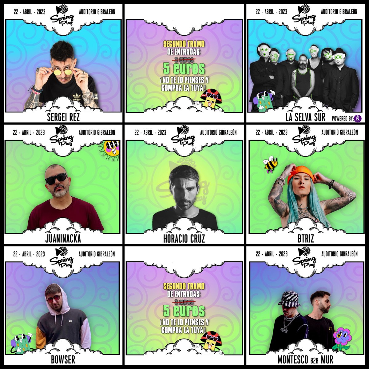Spring Play / Display HLV (@displayhlv) on Twitter photo ๐๐๐๐๐ ๐๐๐
๐๐๐๐๐๐๐โ
๐ธEste cartelazo con entradas desde 3โฌ.
๐ธPulsera entrada/salida incluida sin coste adicional ni restricciones.
๐ธPrecios asequibles en barra.
๐ธEvento sin รกnimo de lucro.
๐ธ Variedad musical.
No te quedes fuera: bit.ly/3kQgXA1 ๐๐๐๐๐ ๐๐๐
๐๐๐๐๐๐๐โ
๐ธEste cartelazo con entradas desde 3โฌ.
๐ธPulsera entrada/salida incluida sin coste adicional ni restricciones.
๐ธPrecios asequibles en barra.
๐ธEvento sin รกnimo de lucro.
๐ธ Variedad musical.
No te quedes fuera: bit.ly/3kQgXA1