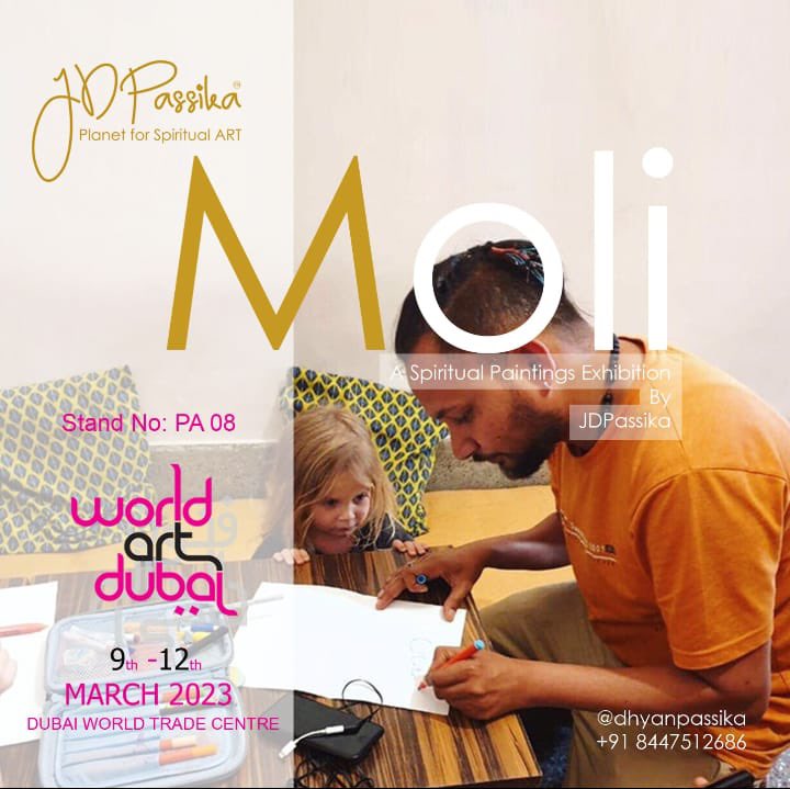 With your love and blessings, 

I am once again bringing an international exhibition at World Art Dubai from 9th to 12th March 2023. 
I heartily invite all of you to come.  and bless me .

🌎 Moli 🌎
A Spiritual Paintings Exhibition 
By
@dhyanpassika 

@worldartdubai