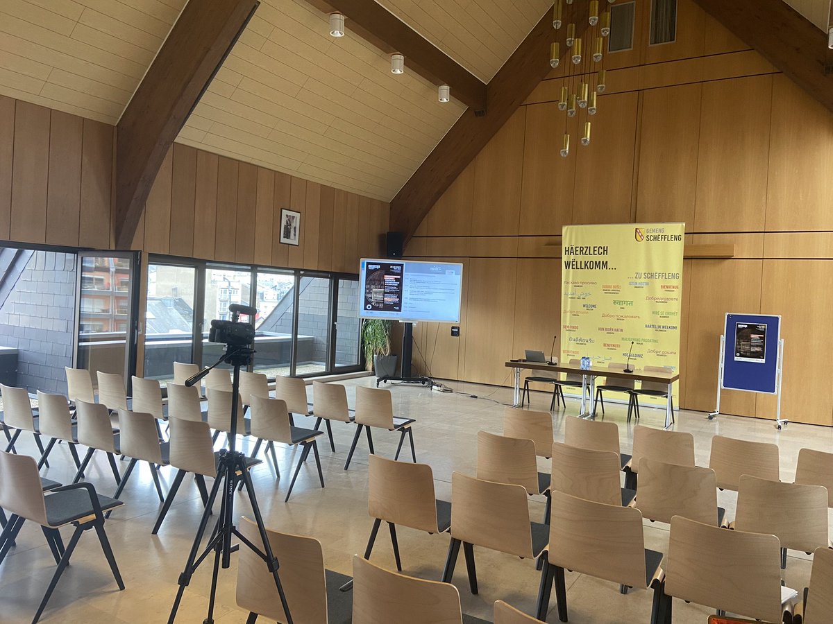 warlux_c2dh's tweet photo. getting ready for #ForumZ #Schifflange #Luxembourg #wartestimonies @C2DH_LU https://t.co/SiABRLi5rj