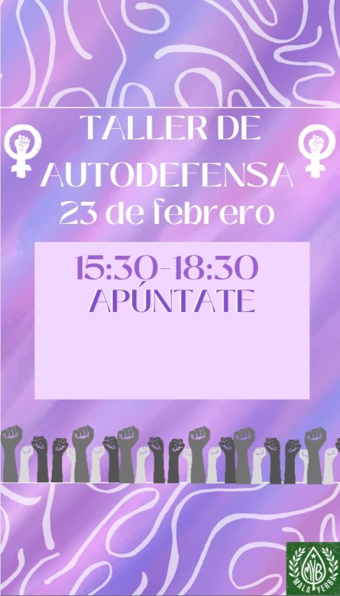 Hola compañeras!! 🌱
Hemos organizado un taller de autodefensa que tendrá lugar este jueves de 15:30 a 18:30, en la sala polivalente de la facultad de ciencias. Para apuntaros solo tenéis que rellenar este cuestionario. Sólo hay 15 plazas!!
docs.google.com/forms/d/e/1FAI…