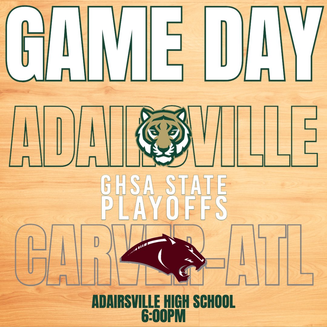 Pack the HOUSE!! <a href="/AHS_Basketball_/">Adairsville Basketball</a> hosting Carver-Atlanta today at 6:00! Go Tigers 🐅 #306Pride 🏀