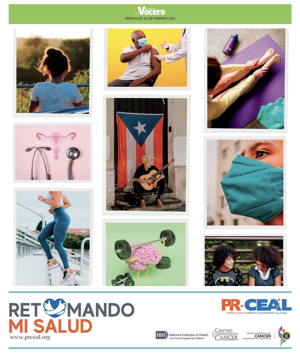 prceal's tweet image. RETOMANDO MI SALUD | Ya disponible en el periódico El Vocero de Puerto Rico el primer suplemento de Salud desarrollado por PR-CEAL y sus colaboradores académicos @rcmupr