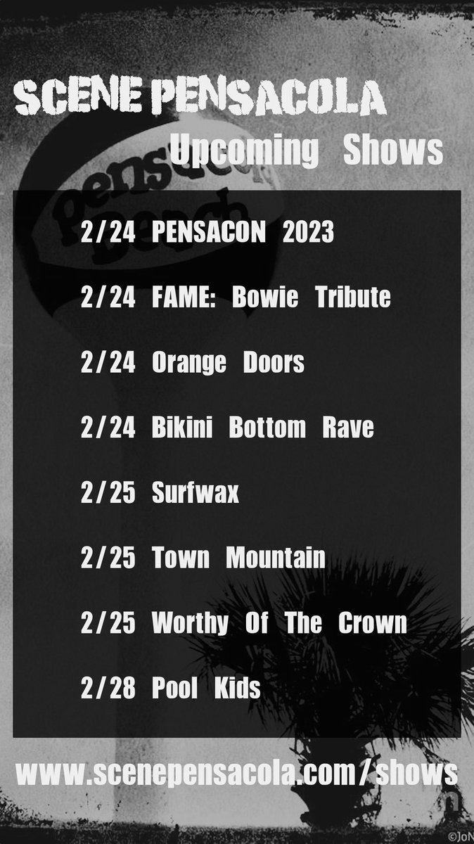 SHOWS THIS WEEK! 🤘 #pensacola #destin #fortwalton #mobile #florida #alabama #livemusic #shows #bands #concerts #supportyourscene