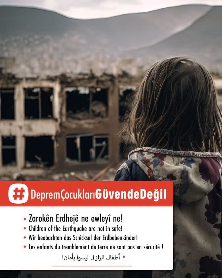 Deprem bölgesinden götürülen çocuklar güvende değil. Onlara ses olmak zorundayız.
#DepremÇocuklarıGüvendeDegil
