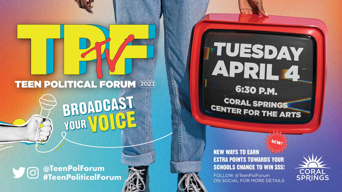 Guess who's back?...👀
The 2023 Teen Political Forum is set for Tuesday, April 4th. 
Who's taking the trophy this year? 
<a href="/MSDHighSchool/">MSDHighSchool</a> <a href="/Coralgladeshigh/">Coral Glades High School</a> @jpttrojans <a href="/ColtConnection/">Colt Connection</a> <a href="/cscs_sga/">CSCS SGA</a>