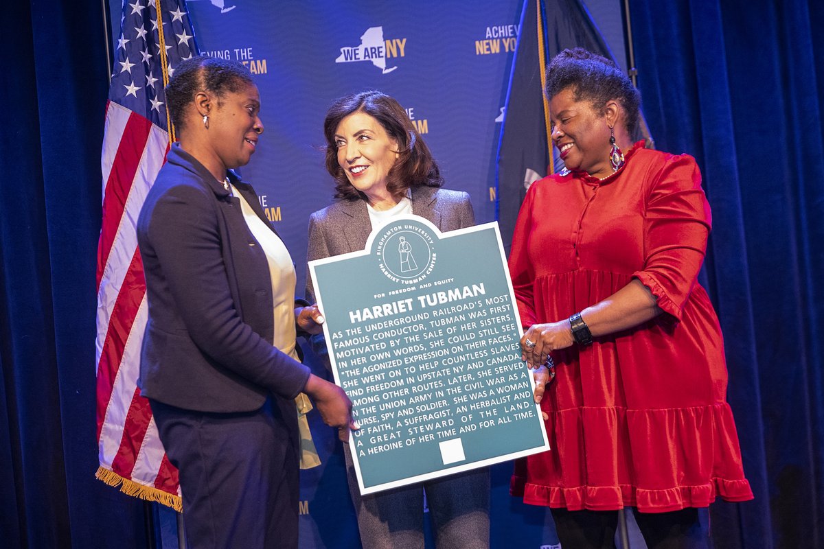 binghamtonu's tweet photo. Great news! The Harriet Tubman Center for Freedom and Equity at Binghamton University has received a $400,000 grant to establish a Freedom Trail in Downtown Binghamton starting at the University Downtown Center. #BlackHistoryMonth https://t.co/OUBEQMN9ZO
