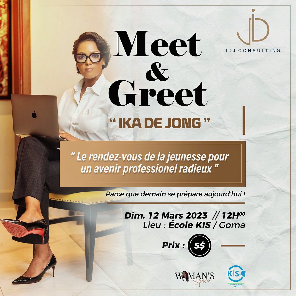 🇨🇩🇨🇩🇨🇩!
IL M’ EST IMPOSSIBLE D’ ARRIVÉE À #GOMA SANS RENCONTRER MES JEUNES SŒURS ET FRÈRES DE LA RÉGION !
APRÈS L’ EVENEMENT DU 10 & 11/3 au @gomaserena DE @womens___space !
ON SE DONNE RDV POUR UN #meetandgreet LE 12 MARS , 12h À L’ @ecolekis !!!!
BA NDUKU MUKUYE TUONANE!!!! 🥰