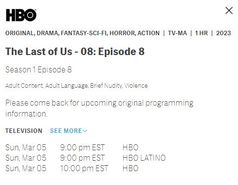 DomTheBomb on Twitter: "Confirmed by the official HBO schedule"