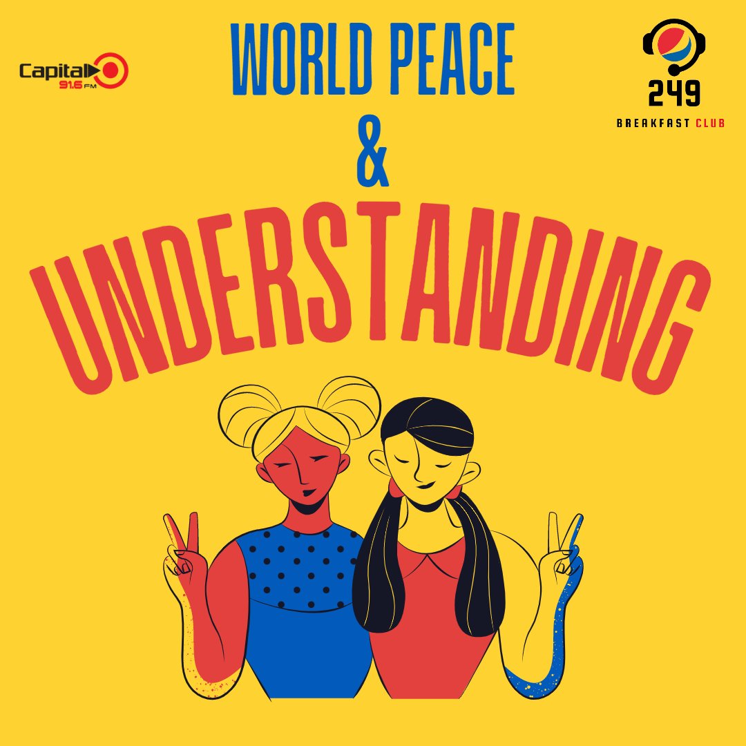 Capital916FM's tweet photo. #249BC |  From Sun to Thu, 7 am to 11 am.
Make us part of your morning with 249 breakfast club.

Join us on #WorldUnderstandingandPeaceDay

Brought to you by Pepsi
Streaming: https://t.co/NrrJ0KRllx https://t.co/9P5uPbVG68