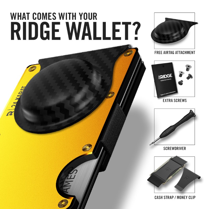 The Ridge Airtag Case - Airtag Holder Wallet - Airtag Attachment - Airtag  Cash Strap