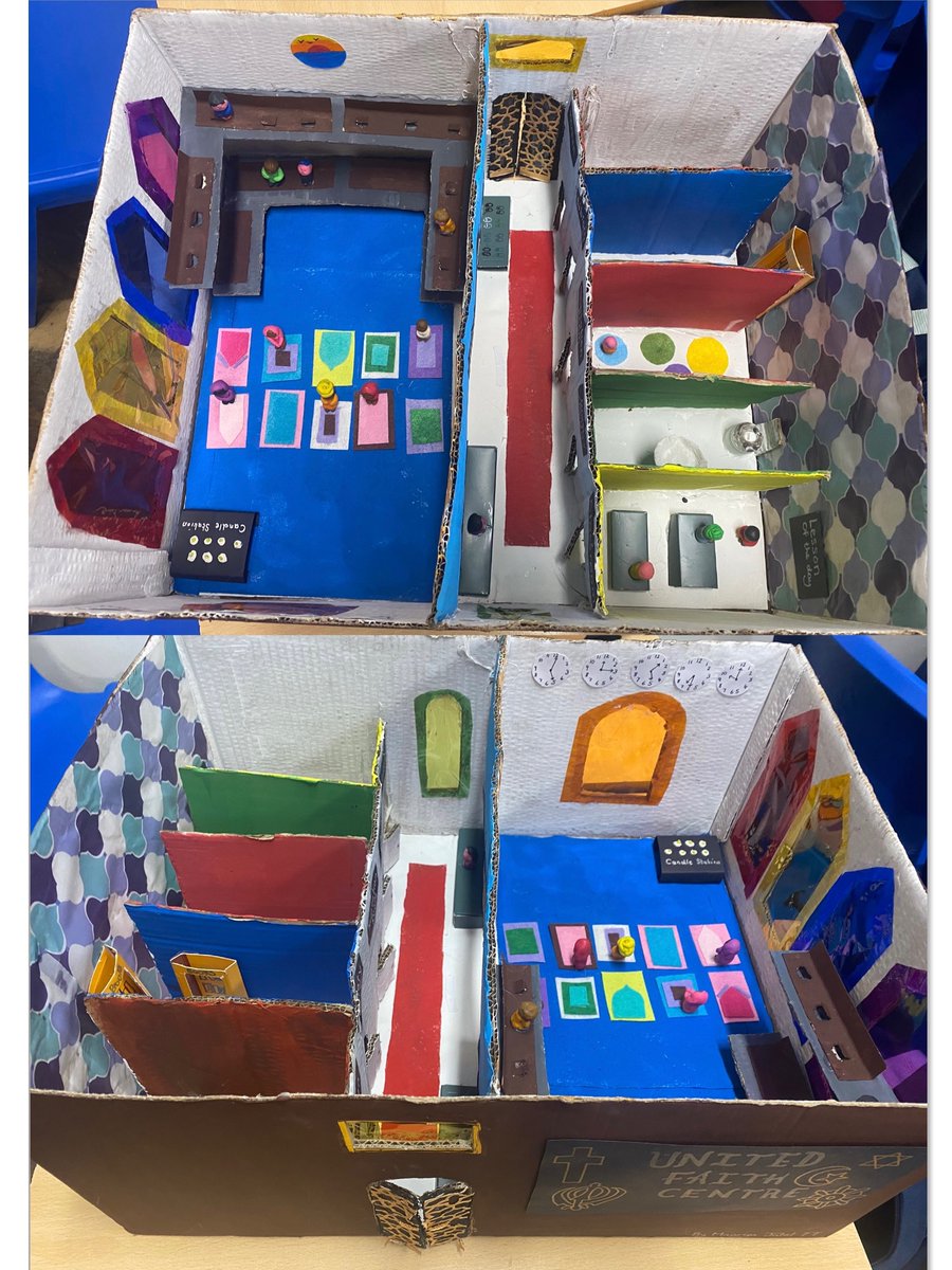OhgsRS's tweet photo. Can you bring people of different religions together in one place of worship? Year 7 have certainly given it their best shot! Well done 7T, these are amazing. @OldhamHulme https://t.co/0TyqXrwxjX
