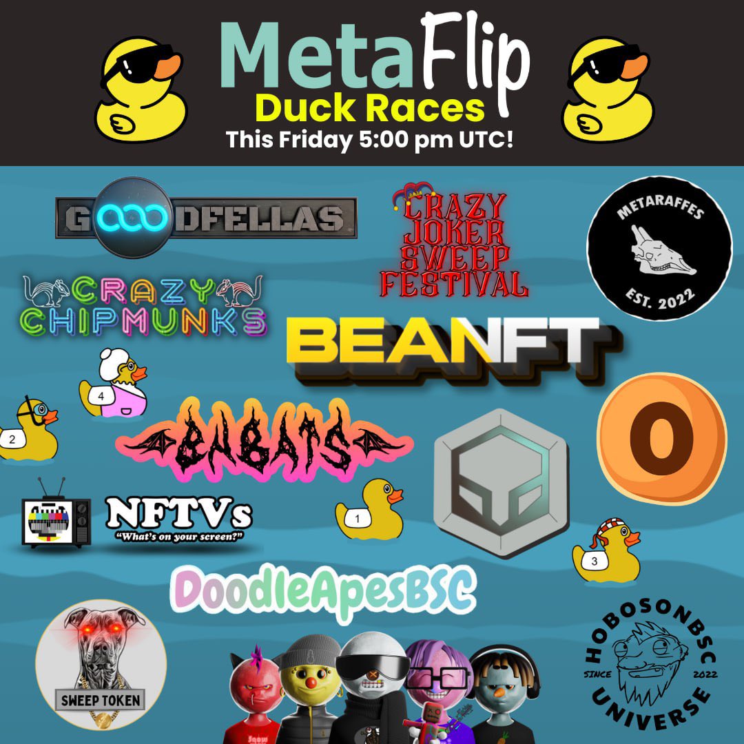 You don’t want to miss this guys 🔥🔥 <a href="/MetaRaffes/">MetaRaffes | MINT LIVE NOW!🔸</a> <a href="/SweetStacksNFT/">Sweet Stacks 🔸🔶🔸</a> <a href="/TheBeaNFT/">The BeaNFT</a> <a href="/Crazyjokerparty/">Crazy Joker Sweep Festival</a> <a href="/sweeepnft/">Sweep Token</a> @bnbhoboswtf <a href="/DoodleApesBSC/">Doodle Apes</a> <a href="/NFTVsOfficial/">NFTVs</a> @BNBatsNFT &amp; more!! 🔥🔥