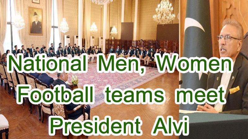 sportsajtak's tweet photo. National Men, Women Football teams meet President Alvi https://t.co/9LocffJKZz via @YouTube
@TheRealPFF
#presidentarifalvi ,#womenfootballteam,#menfootballteam,#NormalisationCommittee,#haroonmalik,#AiwaneSadr,#islamabad ,#wearepakistanfootball, #dilsayfootball https://t.co/S6AmUcReYc
