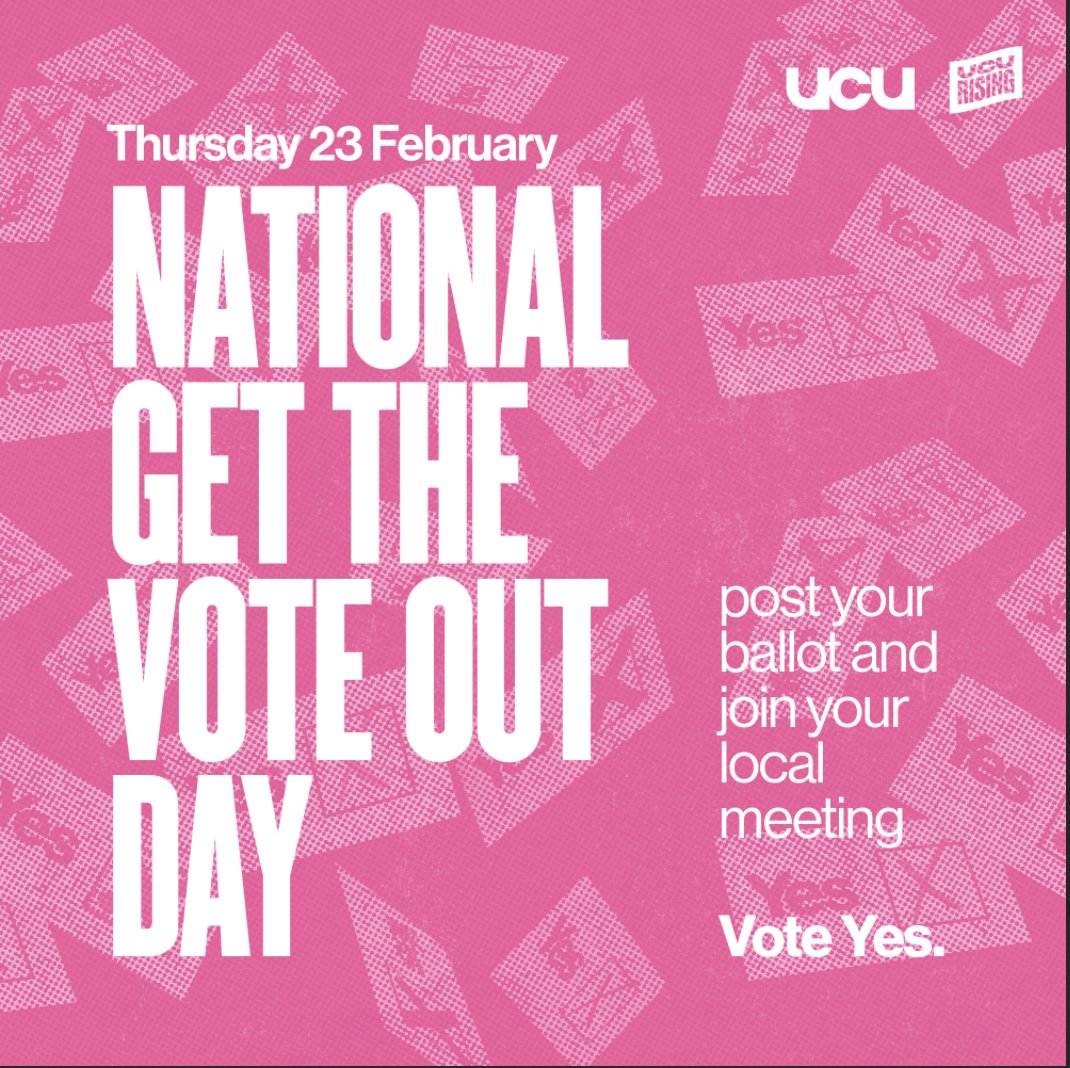 Tomorrow is the day we can bring home thousands more YES votes On GET THE VOTE OUT DAY, we need you to join your local meeting and speak to your colleagues about voting early and voting YES Let’s do it 💪 #ucuRISING