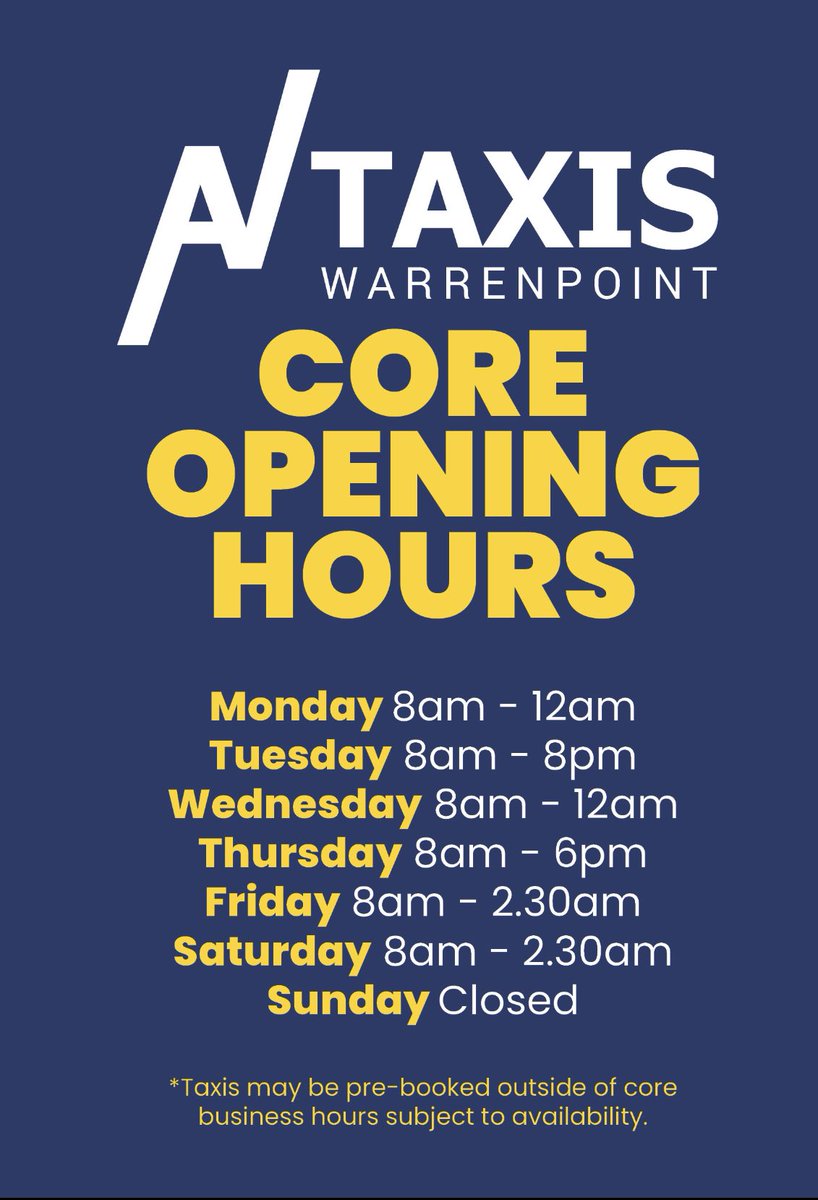 AV Taxis opening hours
