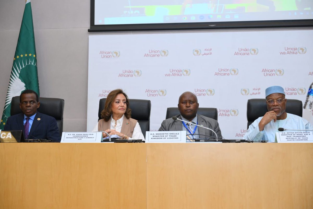 ECA_OFFICIAL's tweet photo. “We must harness #AfCFTA to sustain Africa’s aviation industry &amp; ECA is ready to collaborate w/ partners to explore all options to enhance the sustainability of the aviation industry”.
ECA’s ES a.i., Antonio Pedro, @ the High-Level Side Event #SAATM at the 36th AU Summit. https://t.co/loWNV0aKS2