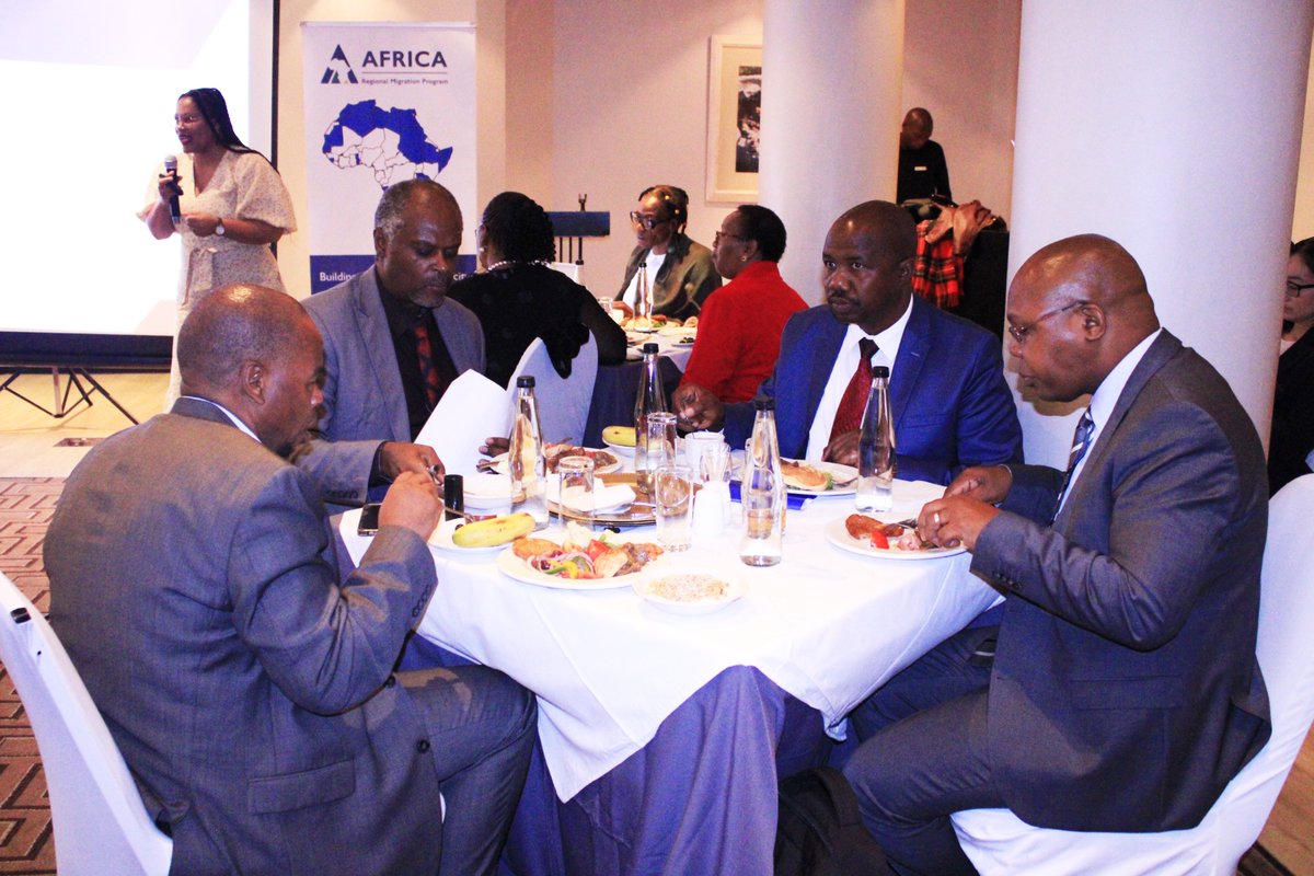 IOMLesotho's tweet photo. With support from Bureau on Population, Refugees and Migration of the US Government, @IOMLesotho supported a breakfast meeting aimed at briefing the Lesotho Cabinet Members on the process to transform the work and residence VISA system for Lesotho. https://t.co/wm5I7vsvqH