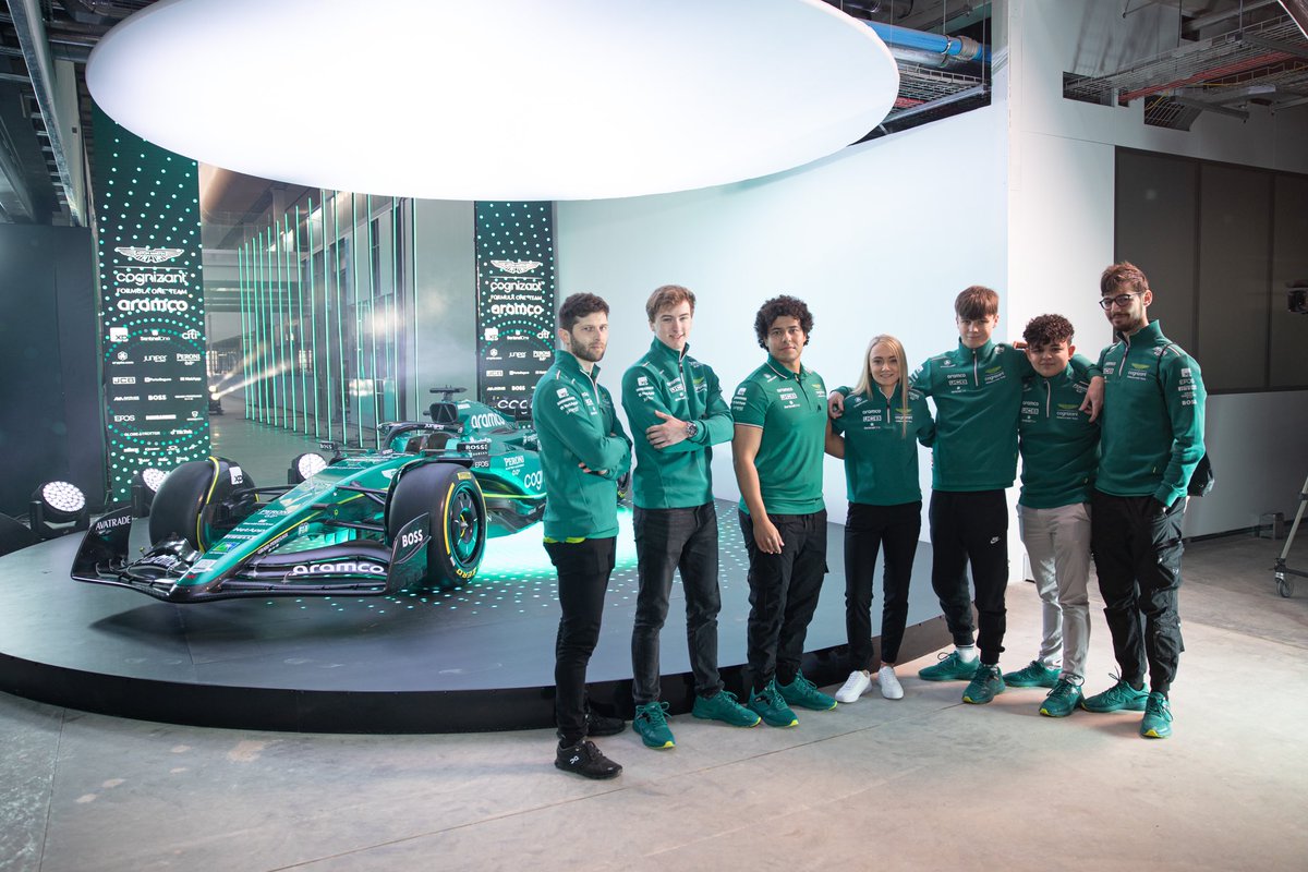 Quite the upgrade from karting. 

The guys got a sneak preview of the #AMR23 last week before the launch and safe to say: they were big fans.