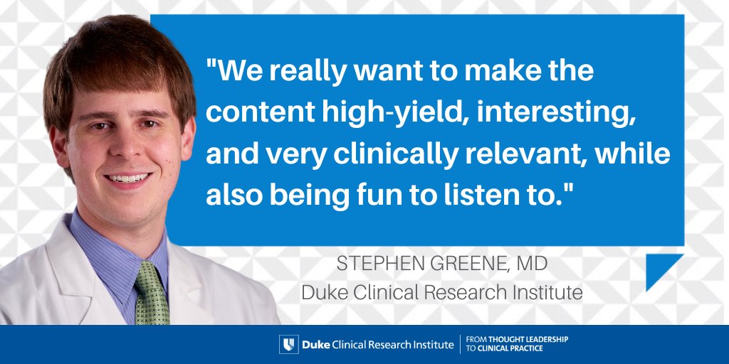 DCRINews's tweet photo. Looking to keep up with the latest in cardiovascular, kidney and metabolic diseases? Then you’ll want to tune into the #DontMissABeat podcast featuring @SJGreene_md and @mvaduganathan. Learn more about what inspired the duo to pick up their mics: https://t.co/hMIQVMDiWl https://t.co/su73a49cec