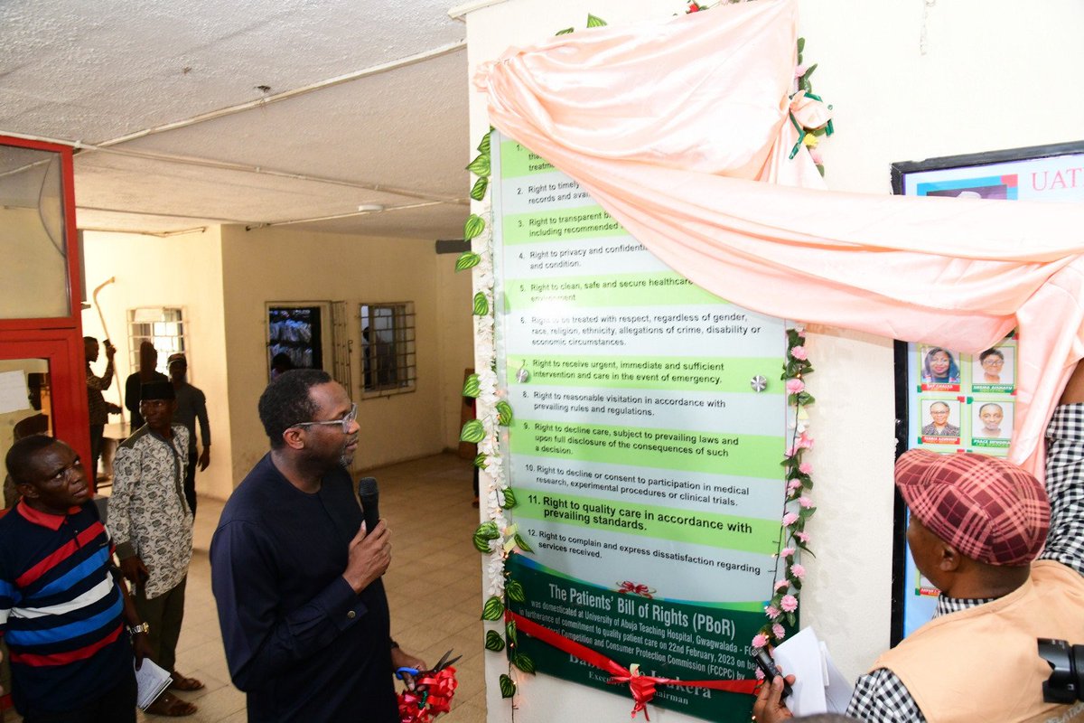 fccpcnigeria's tweet photo. "The strongest accountability framework in the world is a disclosure to people who you owe an obligation, the totality of that obligation and the standard threshold that you must meet in fulfilling that obligation."
Babatunde Irukera
#PBoR domestication at UniAbuja Teaching Hosp https://t.co/nHCVdpjfB3