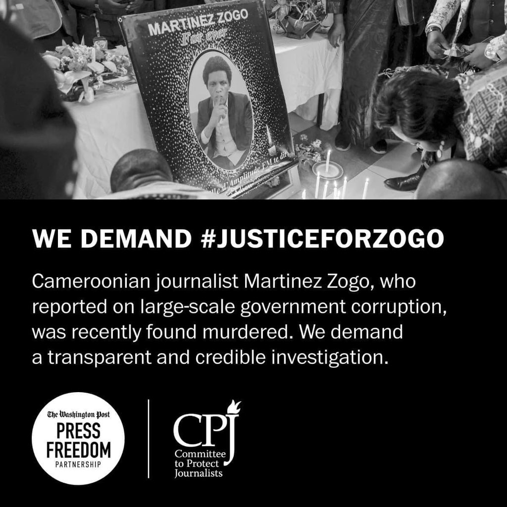 Washington Post réclame justice pour Martinez ZOGO

Le Washington Post, puissant journal américain dans son édition d'aujourd'hui, consacre une page entière ( ci dessus) à la réclamation de justice pour Martinez  Zogo.

La terre est sale ! Si è ne Mvit !
Arol KETCH