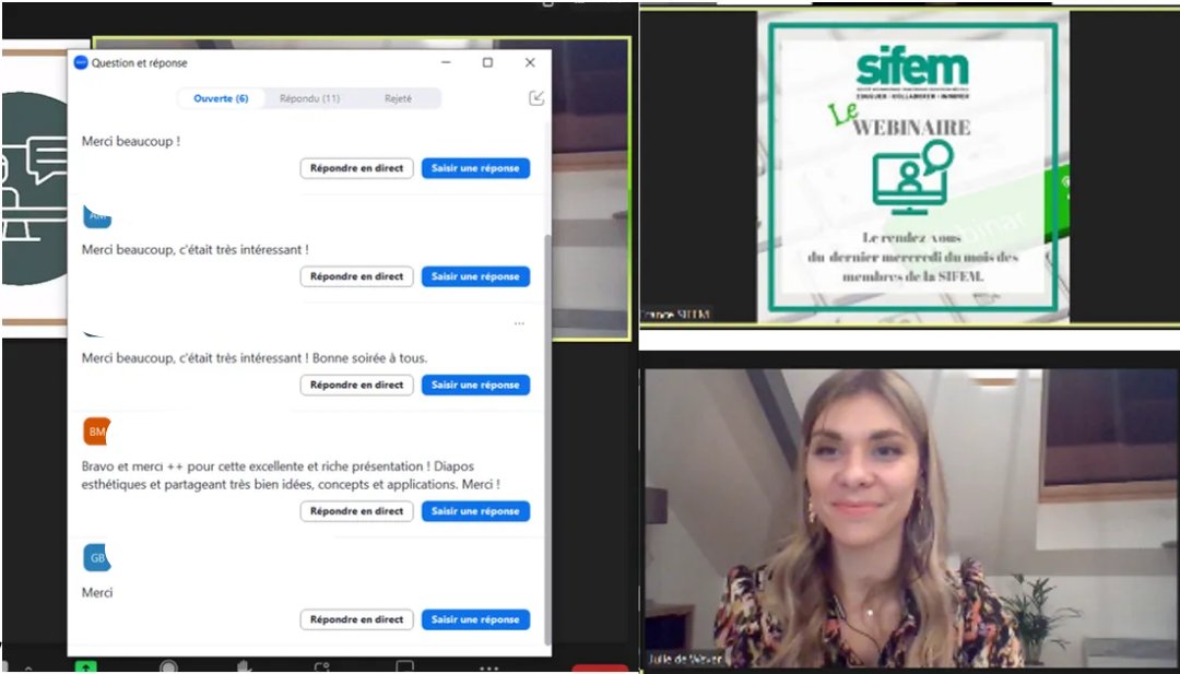 👥️️ [Webinaire <a href="/LaSifem/">SIFEM</a>]
 
💬 Un grand merci à la Société Internationale Francophone d'Education Médicale, notamment au groupe communication pour cette opportunité d'échanger sur l'improvisation médicale <a href="/MHainselin/">Mathieu Hainselin</a> <a href="/pr_gignon/">Maxime Gignon</a> <a href="/La_Boite_Impro/">La Boîte d'Impro</a>
à @cpasimusante <a href="/CRPCPO/">CRP-CPO</a>
<a href="/UPJV_Univ/">Université de Picardie Jules Verne</a>