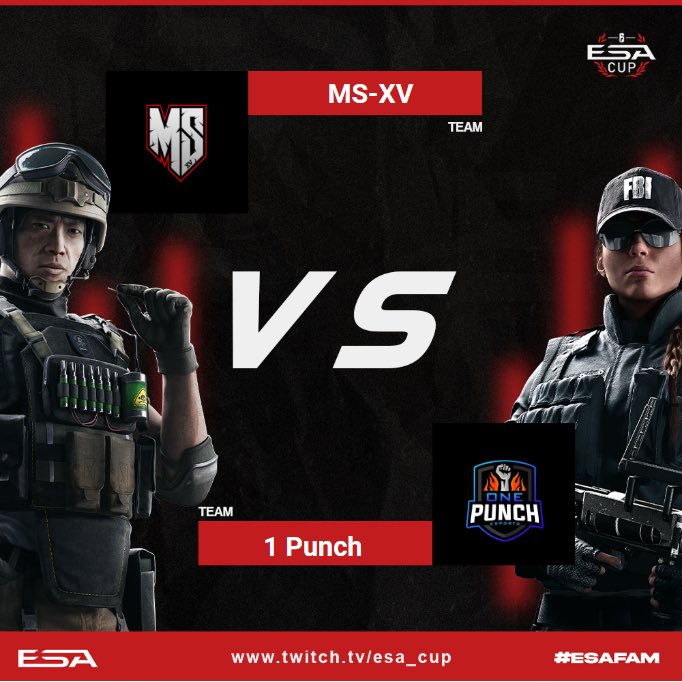 ESA_Cup's tweet photo. ESA S5 | Group D PlayWeek 4 | Live now!

@MS15R6 vs #1Punch

Casters: @chambourine 
 
Twitch: https://t.co/atothMdgZ2 https://t.co/bqIs0LsaPY