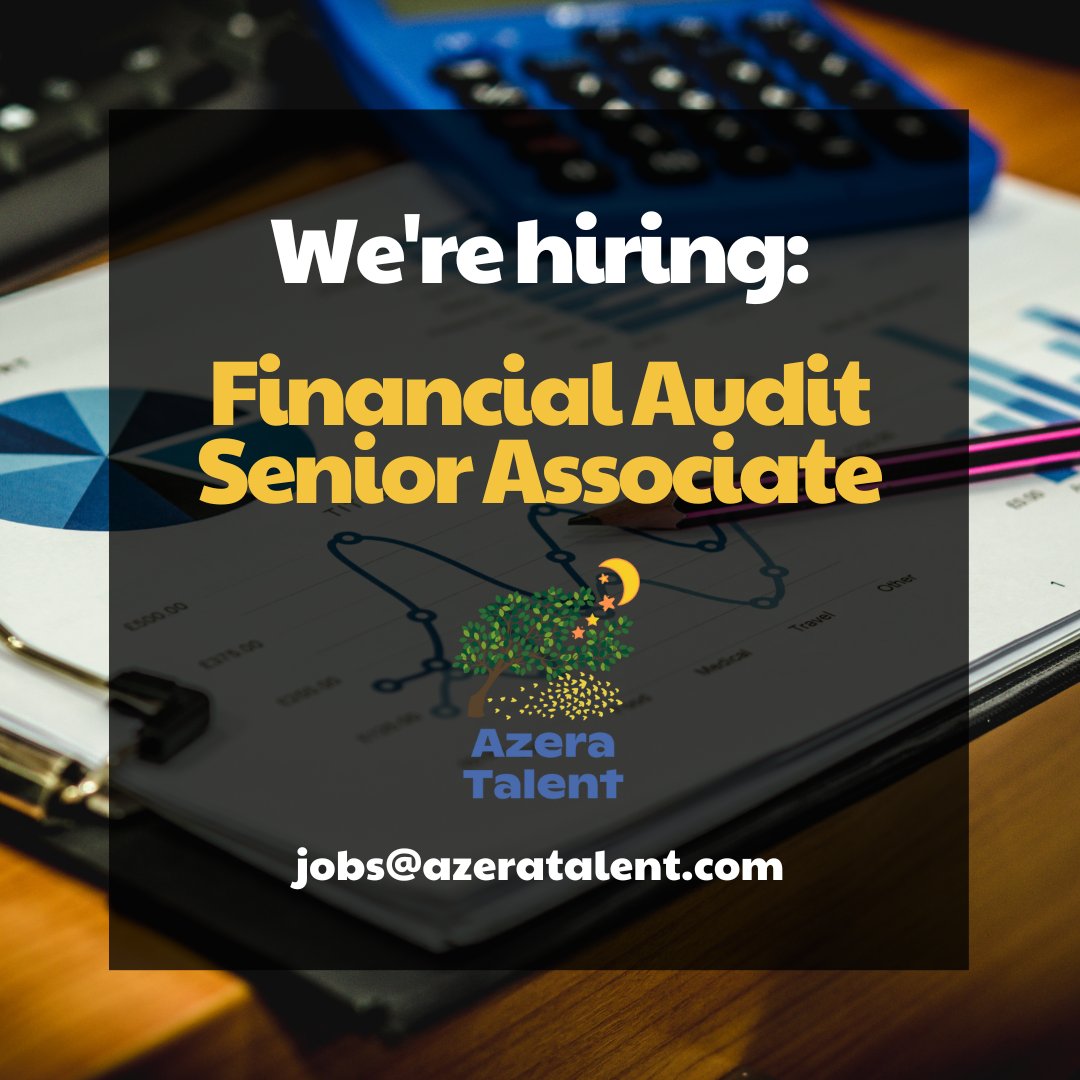 azeratalent's tweet photo. We're #hiring for a #Financial Audit Senior Associate! Hybrid schedule offers flexibility. Locations in Jersey City, Tampa, Dallas, McLean. Competitive compensation, comprehensive health/life insurance, retirement benefits included. https://t.co/HkMe9p7swu 
#NowHiring #JobPost https://t.co/zllhLQ40Dw