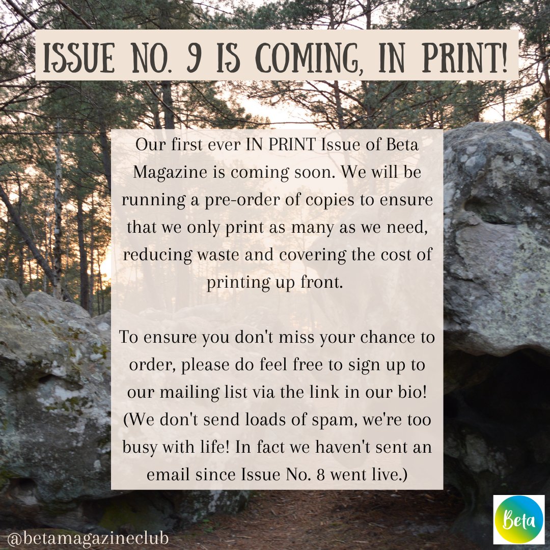 betamagclub's tweet image. Our first ever IN PRINT Issue of Beta Magazine is coming soon. To ensure you don't miss your chance to order, please do feel free to sign up to our mailing list via the link in our bio! 

#BetaMagazine #BetaMagazineInPrint #ClimbingMagazine #ClimbingReading #WomenWhoClimb