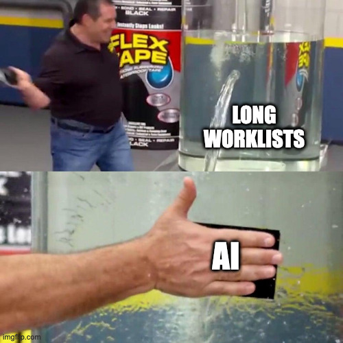 becker_rad's tweet photo. Can't fix a vascular ulcer with a band-aid

Can't fix long radiology worklists with "AI prioritization" https://t.co/kHSgOb7yhO