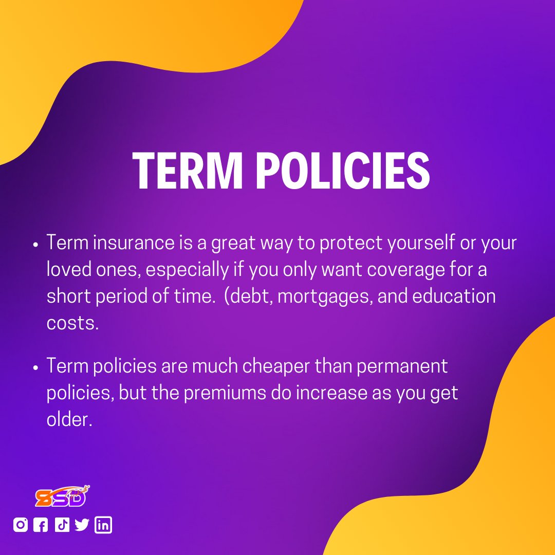 HzHouston12's tweet image. Don't know the difference between term and permanent life insurance? 🤔 

Check out our latest post to find out which policy is the right fit for you! 💡

#LifeInsurance101 #TermVsPermanent #FinancialPlanning"
#FinanceGoals