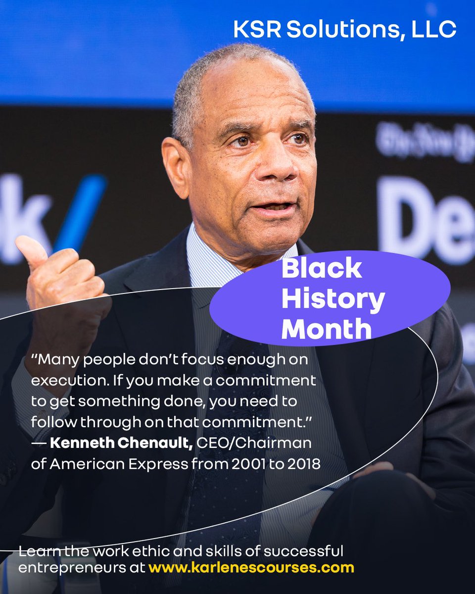 KSRsolutionsllc's tweet photo. Success is achievable through hard work, perseverance, and being true to oneself. Black entrepreneurs have faced unique challenges in their journeys to success, but Kenneth Chenault has shown that with determination and a positive attitude, anything is possible. https://t.co/hvLA9rGunq