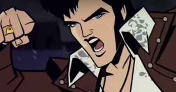 LadykillerRocks's tweet photo. Elvis X James Bond fan fiction? Agent Presley starring Mathew MaConaughey sounds like a fun animated action comedy. 
#elvis #agentpresley https://t.co/NkipjiFJTi