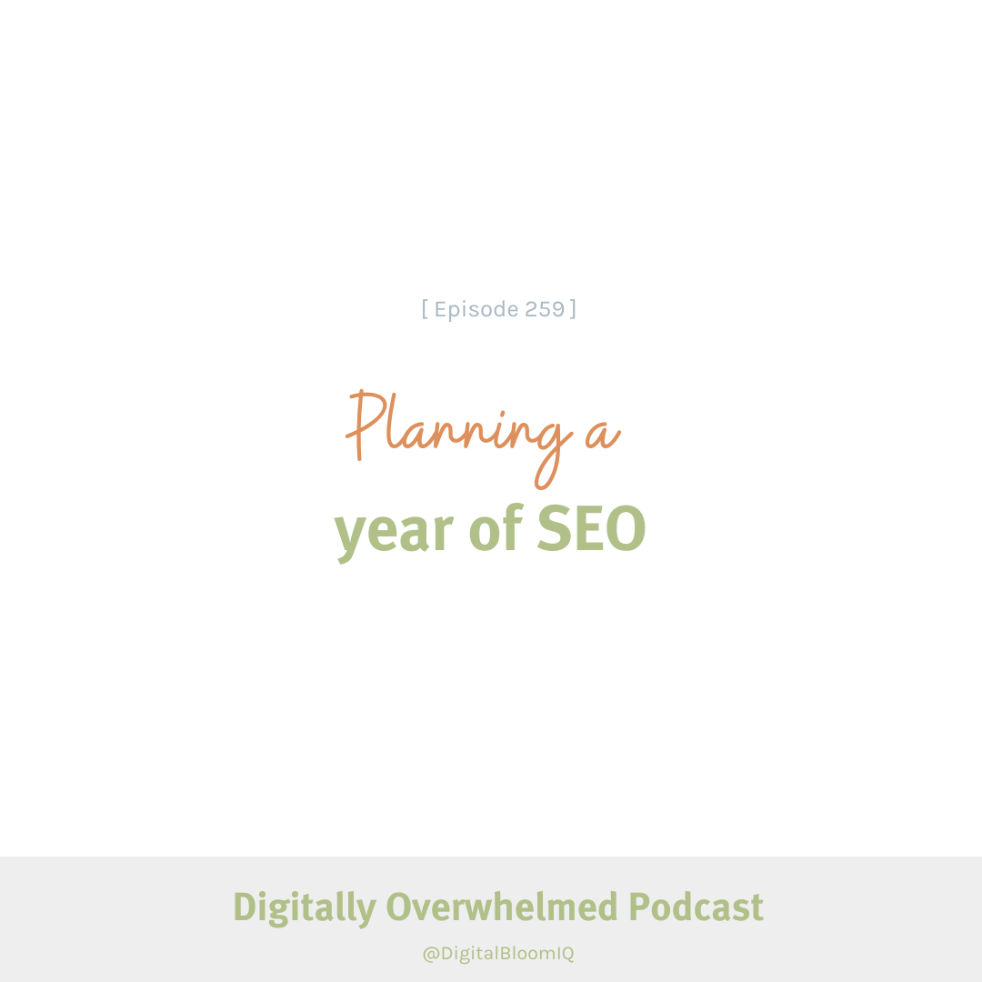 Ready to plan your year of SEO? Listen to this episode to hear about my behind-the-scenes process of planning SEO for a year. 

Full episode shownotes here: digitalbloomiq.com/seo/yearly-seo… 

Happy SEOing! 

#Searchengineoptimization #seomarketing  #salesfunnel #