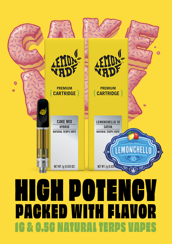 LemonnadeLakeE's tweet photo. NEW NEW!!! Cake Mix &amp; Lemonchello 10 Natural Terp Carts 🍰🍋🔥 #LemonnadeLE #FlavorsOurThing🍋 #CakeMix #Lemonchello https://t.co/02ZOdIS0Dn